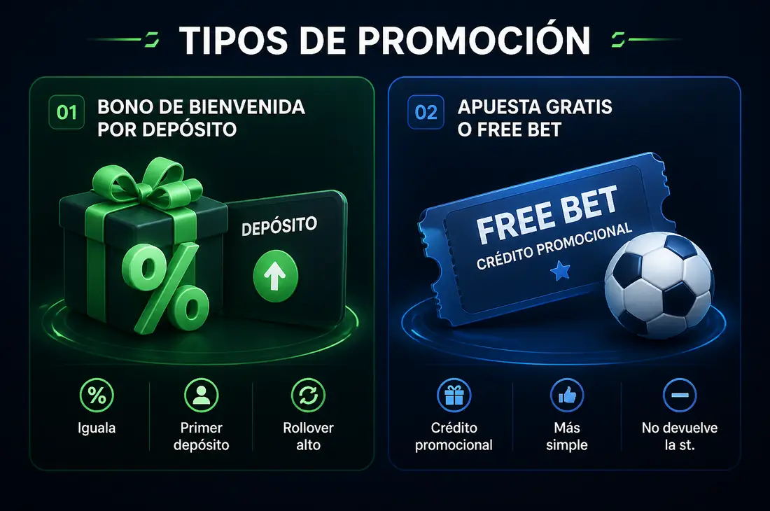 Bonos de bienvenida y apuestas gratuitas