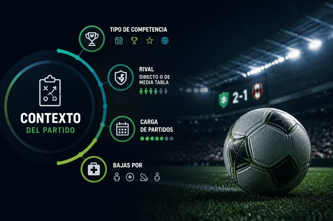 Contexto del partido: rival, competencia, carga de partidos